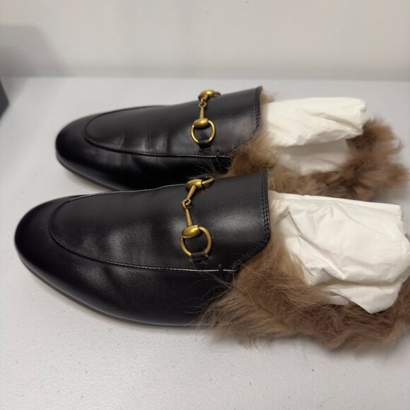Gucci Princetown Fur Mules - Picture 4 of 16